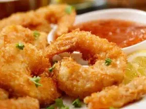 میگو سوخاری با سس تارتار