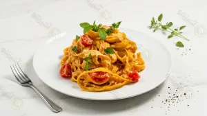 طرز تهیه پاستا فتوچینی با سس ریحان