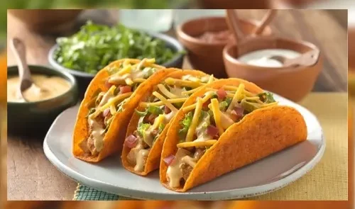 تاکوی گوشت و سالاد كلم