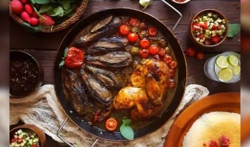 دستور پخت غذا با بادمجان و سیب زمینی، ساده، خوشمزه و سالم