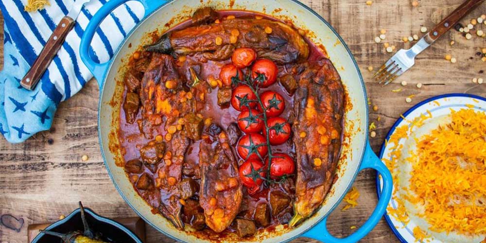 خورش بادمجان سنتی و ایرانی