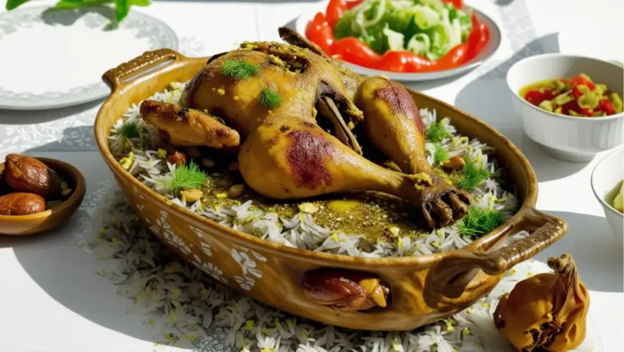 دستور پخت باقالی پلو با مرغ