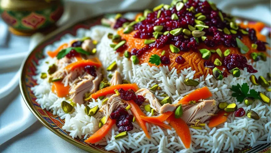 دستور پخت هویج پلو با مرغ