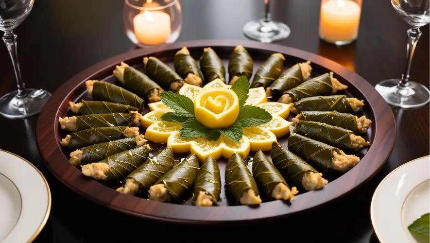 دستور پخت دلمه برگ انگور با مرغ