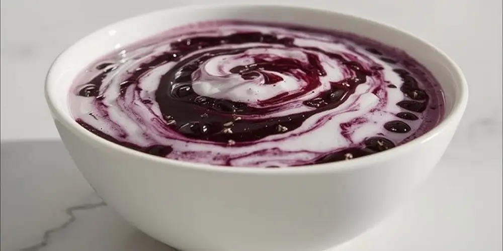 ماست با بلوبری