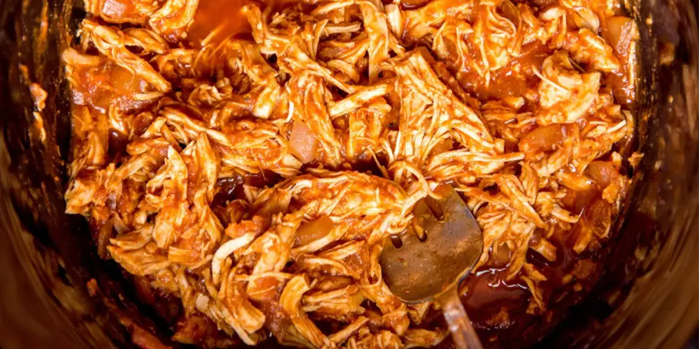 پوره کدو حلوایی با مرغ ریش‌ریش