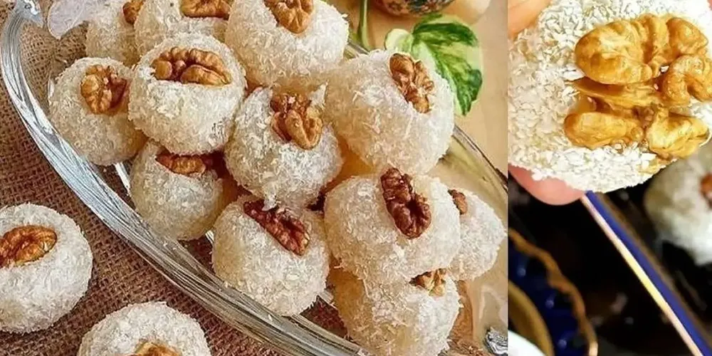 آموزش شیرینی عید باسلوق گردویی