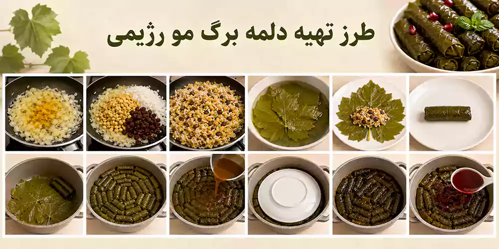 دلمه برگ مو رژیمی