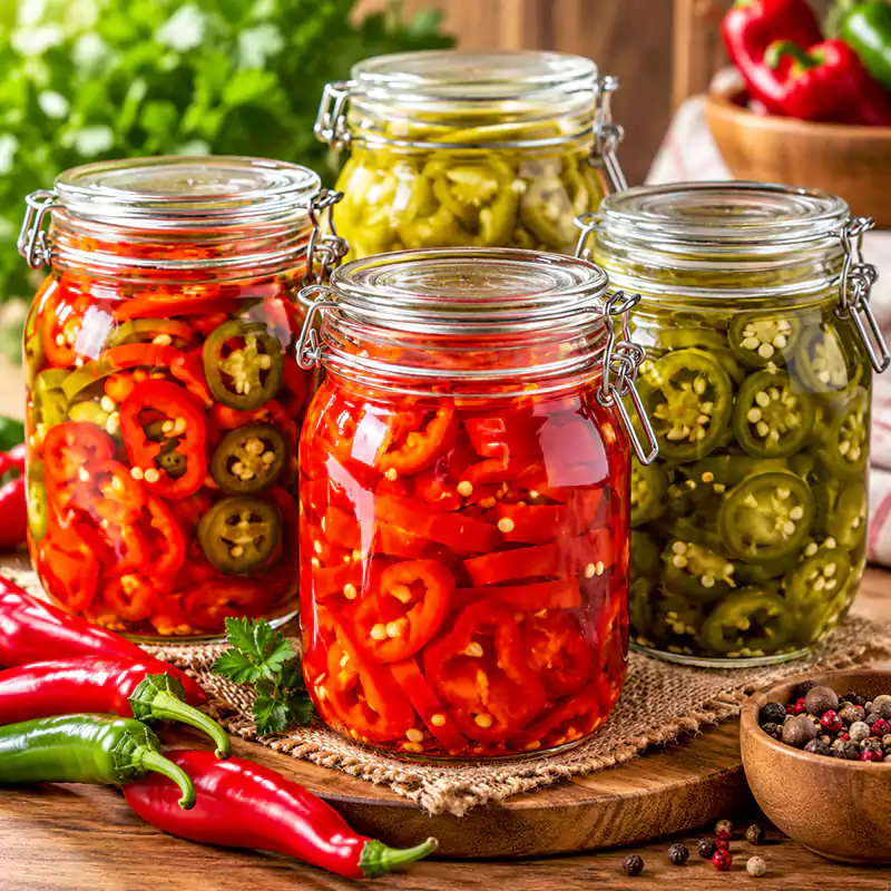 طرز تهیه ترشی فلفل تند به ۷ روش فوری، کبابی و… + تصویر