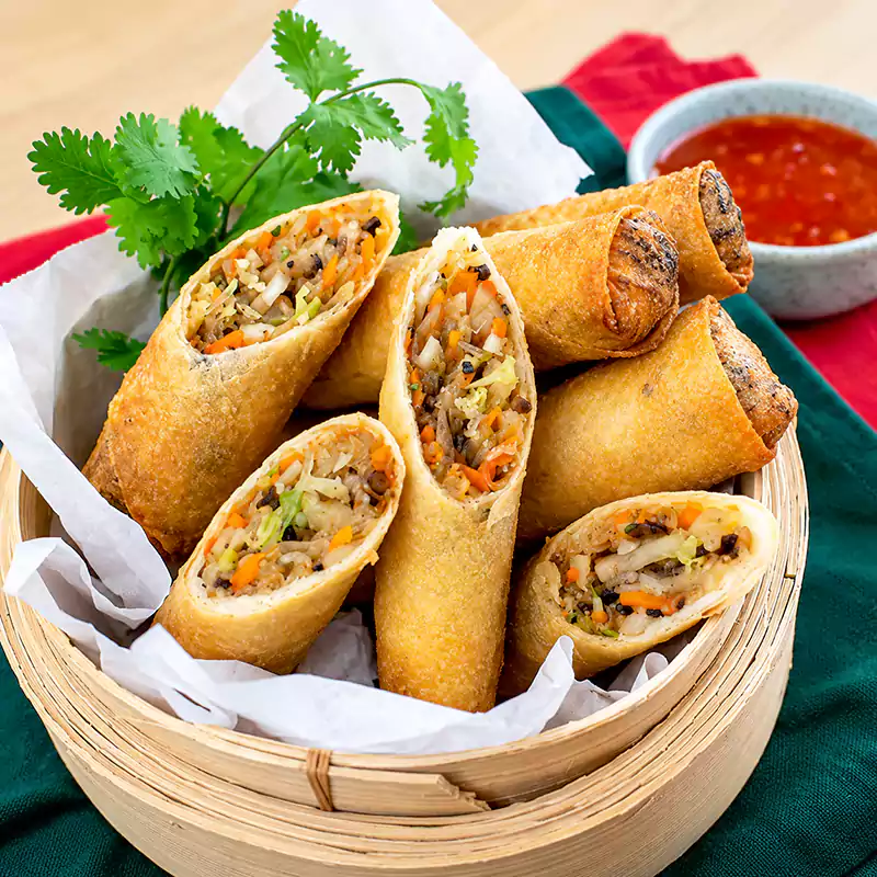 طرز تهیه اسپرینگ رول سبزیجات ترد و خوشمزه با عکس